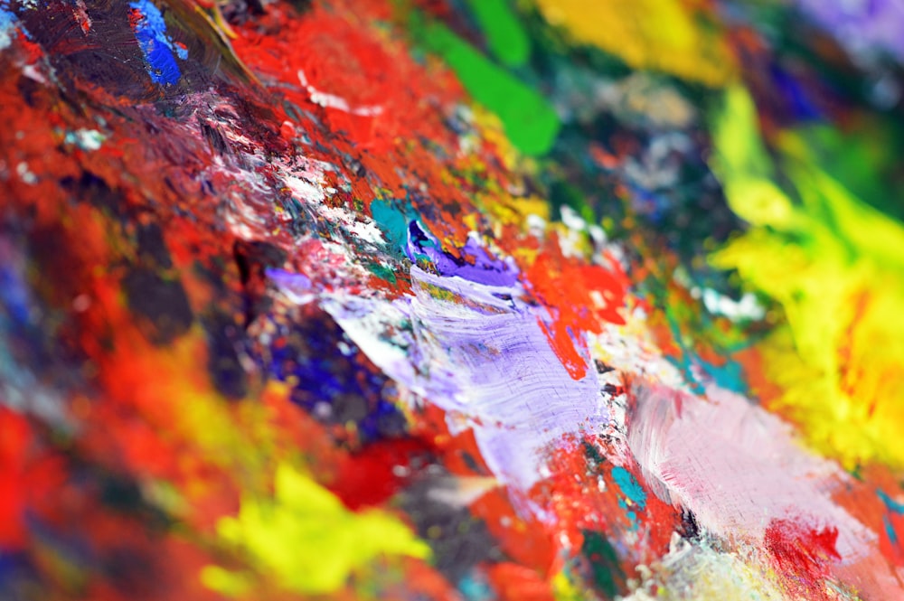 Pintura abstracta multicolor