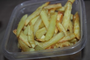 Frozen French fries neatly packed and ready for export.
