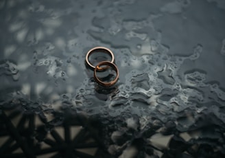 two bronze-colored rings