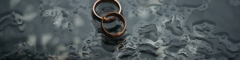 two bronze-colored rings