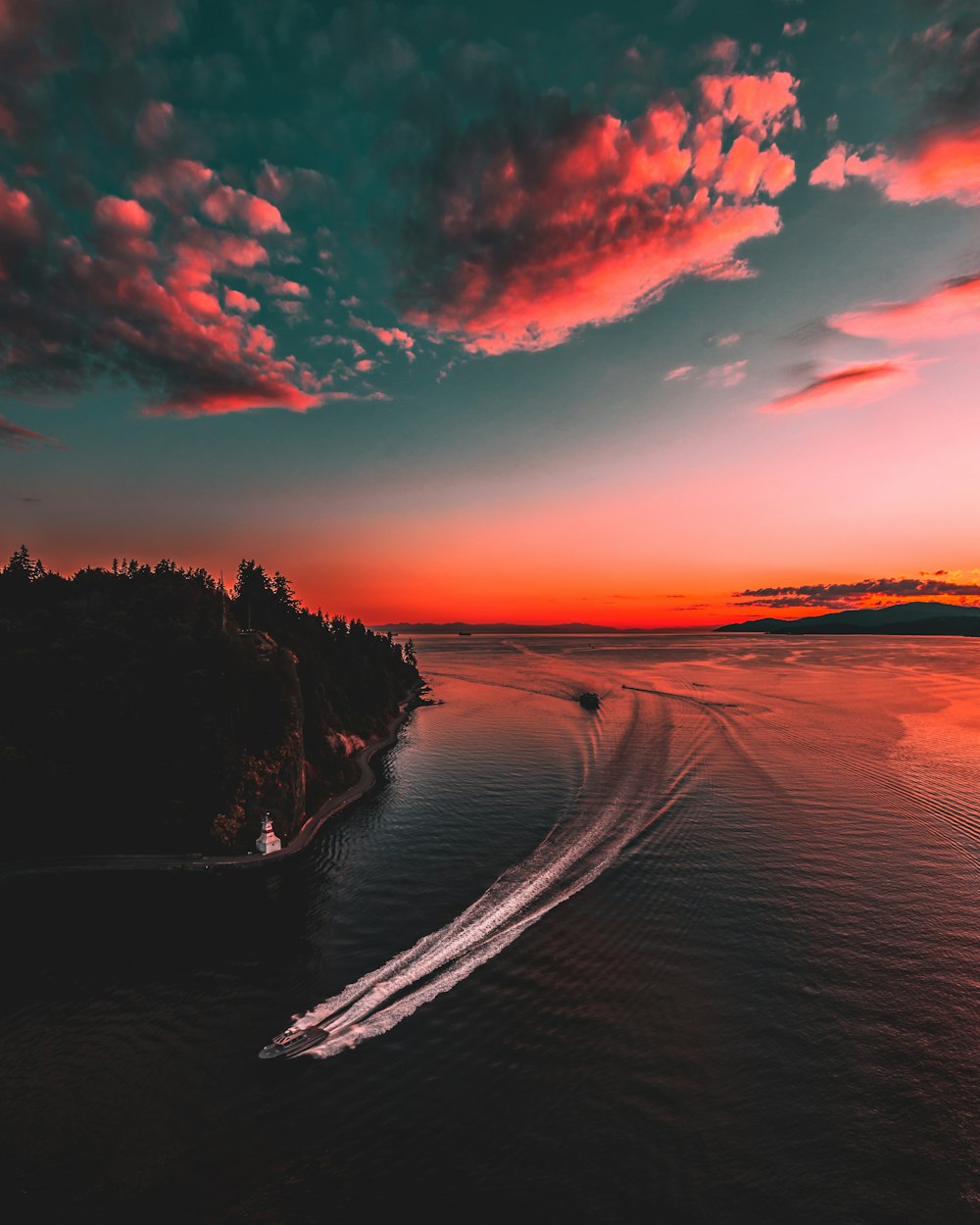 island sunset wallpaper