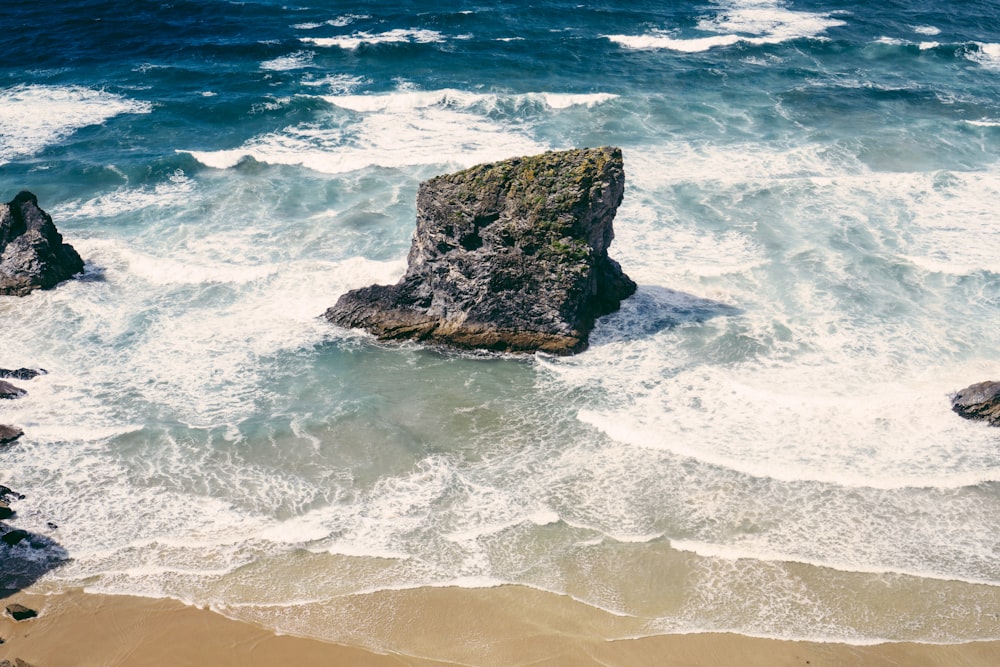 aerial view of seashore during daytime