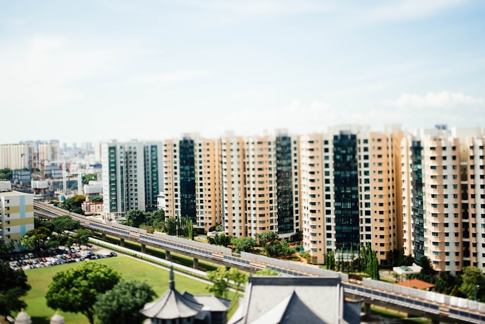 cityscape view of high-rise buildings