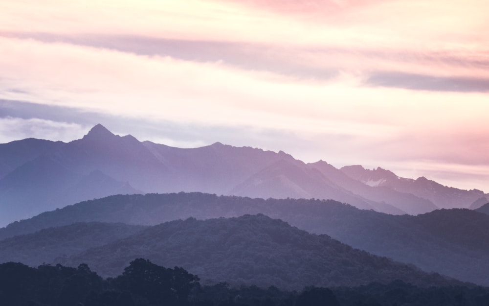 clouds over mountains