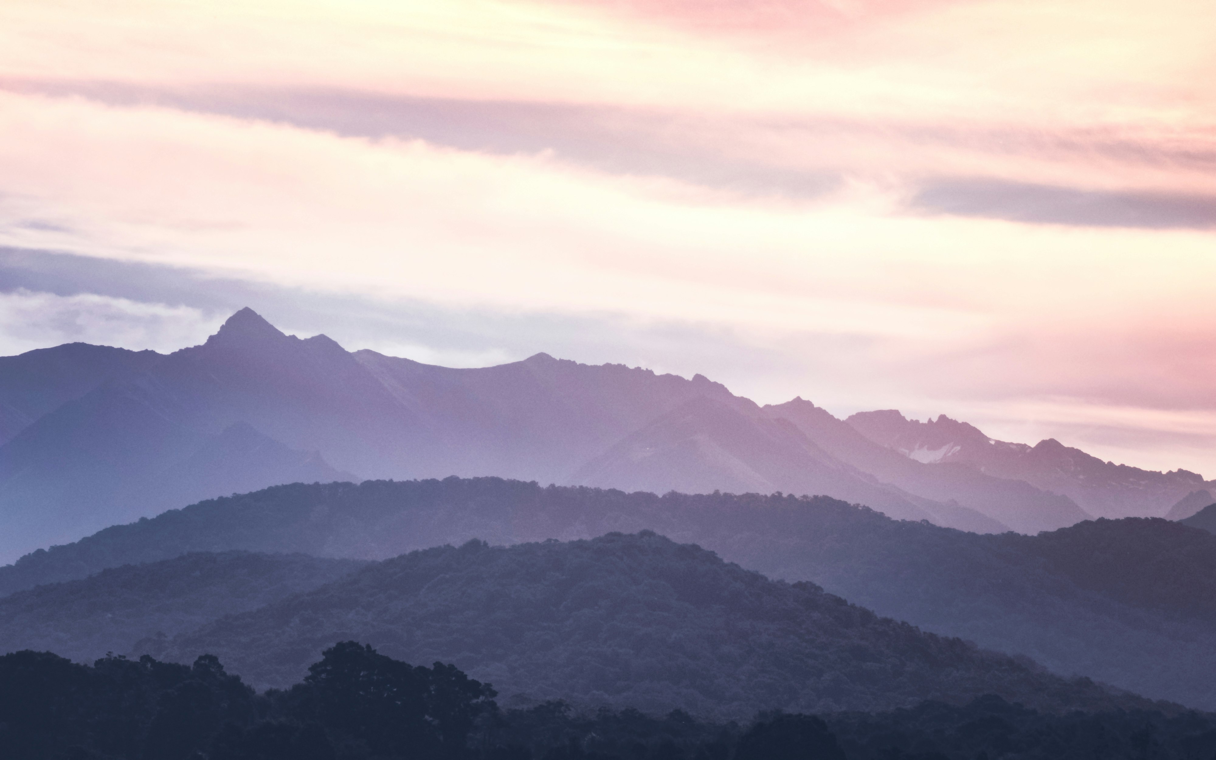 clouds over mountains