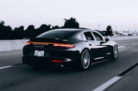 Customer's Porsche Panamera on the highway