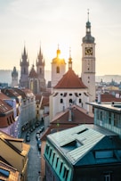 white and brown building visual concept