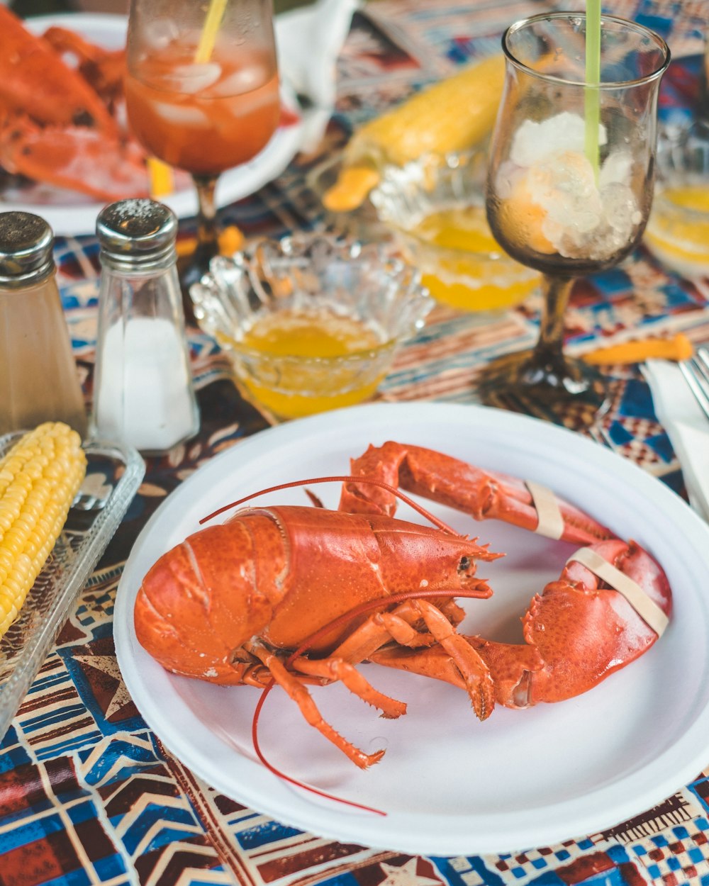lobster in plate