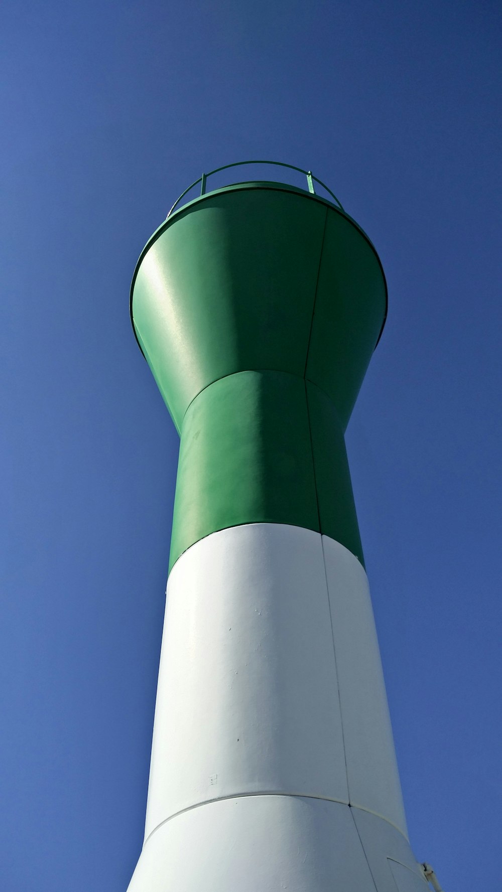 green and white tower