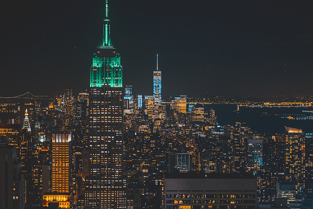 Empire State Building during nighttime