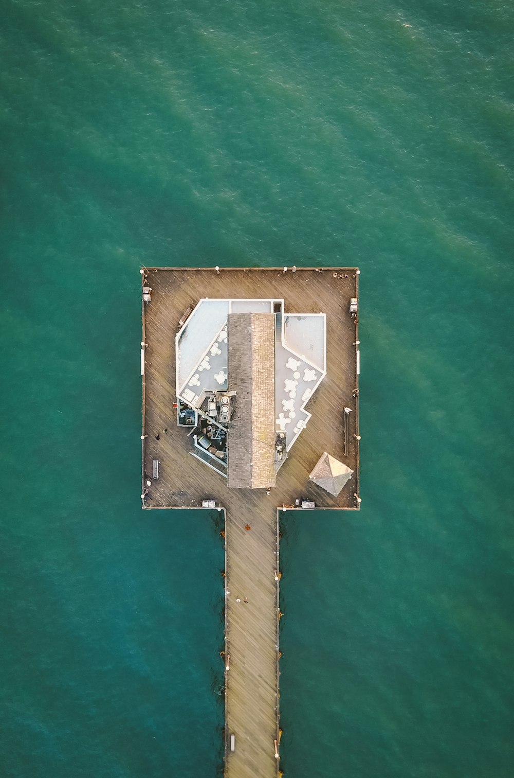 Vista a volo d'uccello dell'edificio marrone