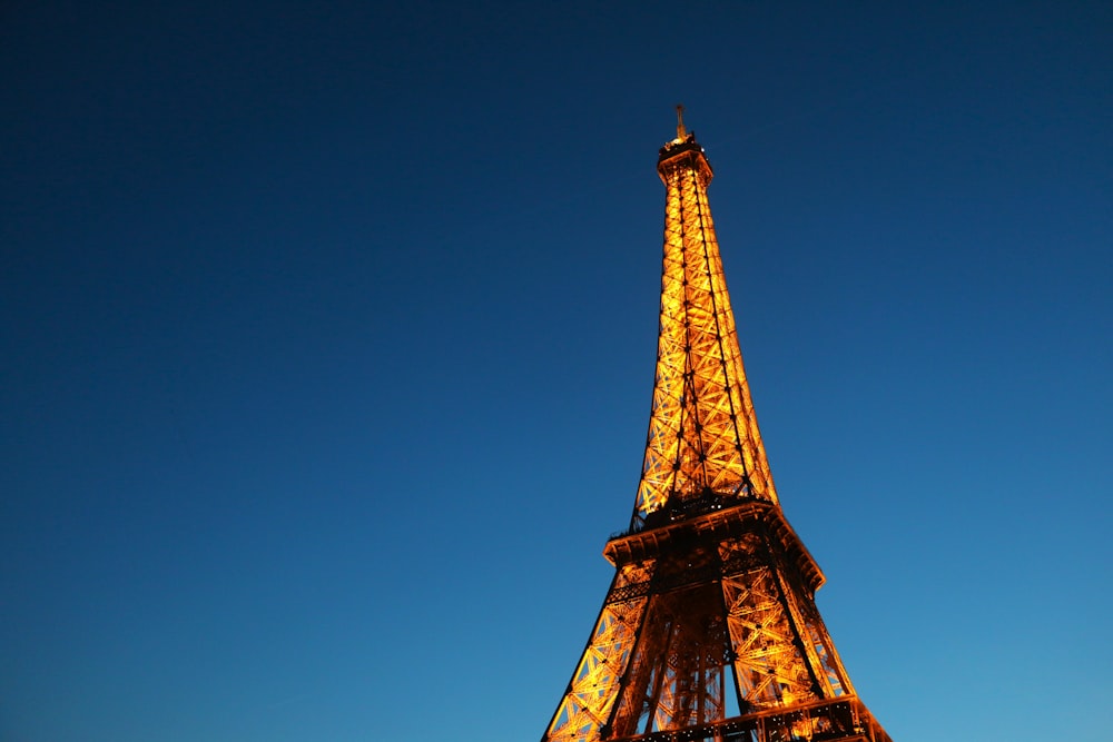 man's eye view of Eiffel Tower