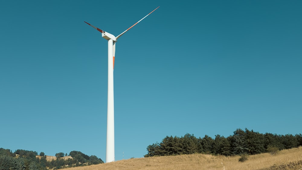 white windmill on mountian