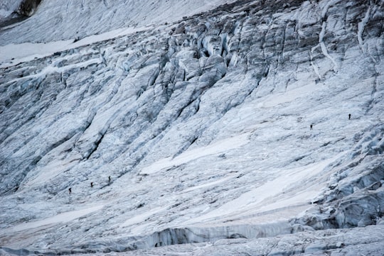 people walking on mountain during snow in Gran Paradiso Italy