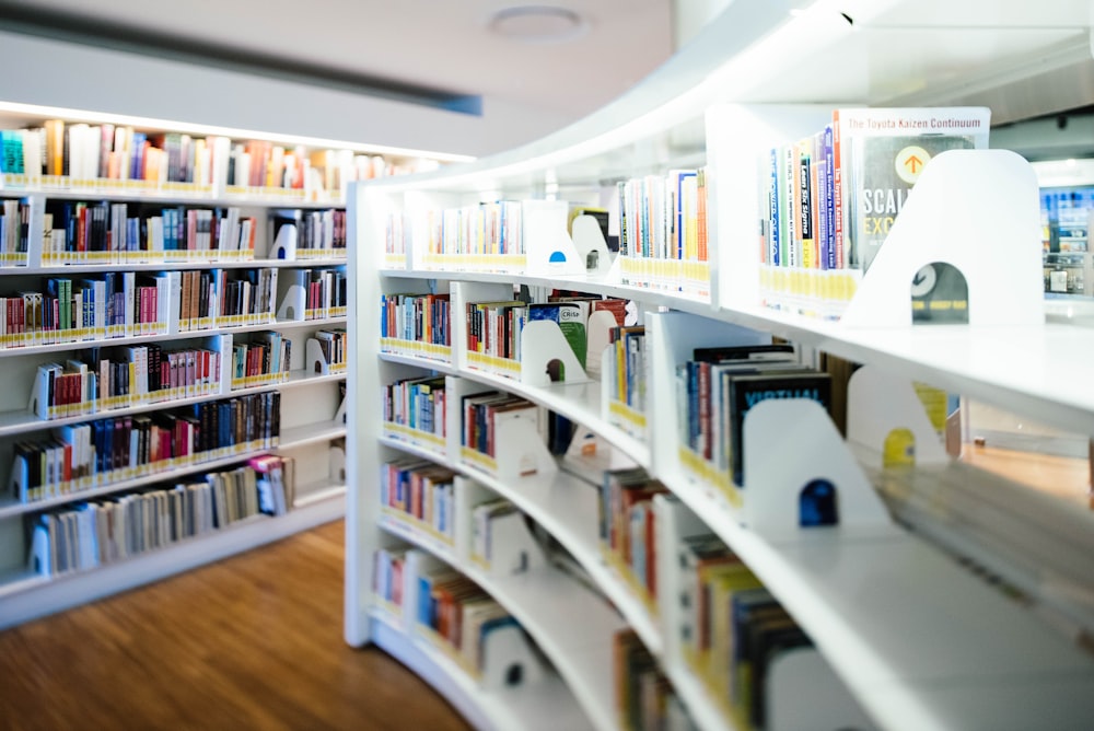 bookshelf full of book