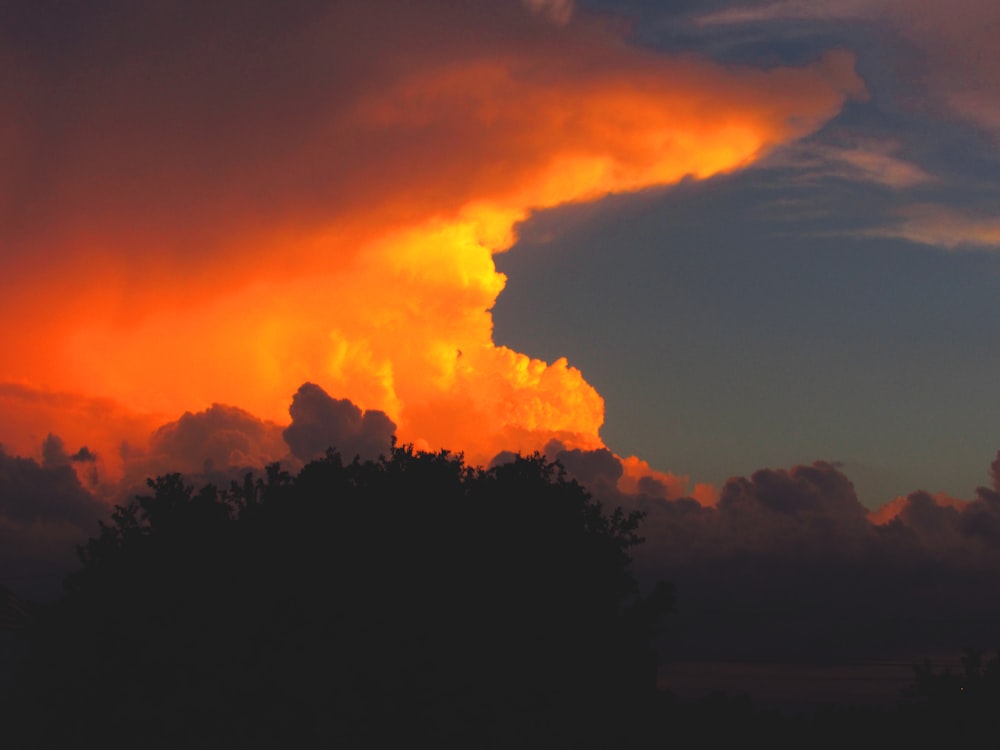 orange and gray clouds