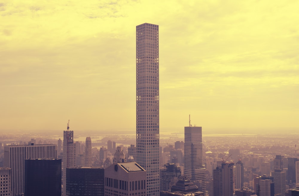 bird's eye view of tower building