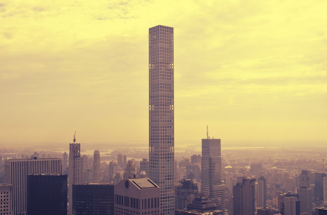 bird's eye view of tower building