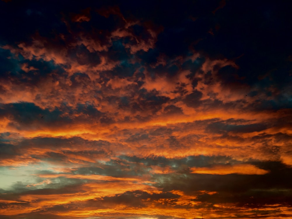 nimbus clouds during golden hour