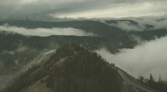 bird's eye view photography of mountain in Beartooth Highway United States