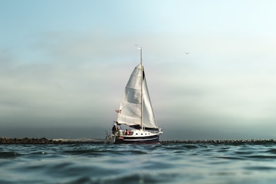 white and black sailboat on calm water