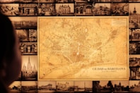 An interactive digital map highlighting locations of Domenec Balet's artworks in vibrant colors.