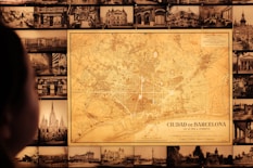 An interactive digital map highlighting locations of Domenec Balet's artworks in vibrant colors.