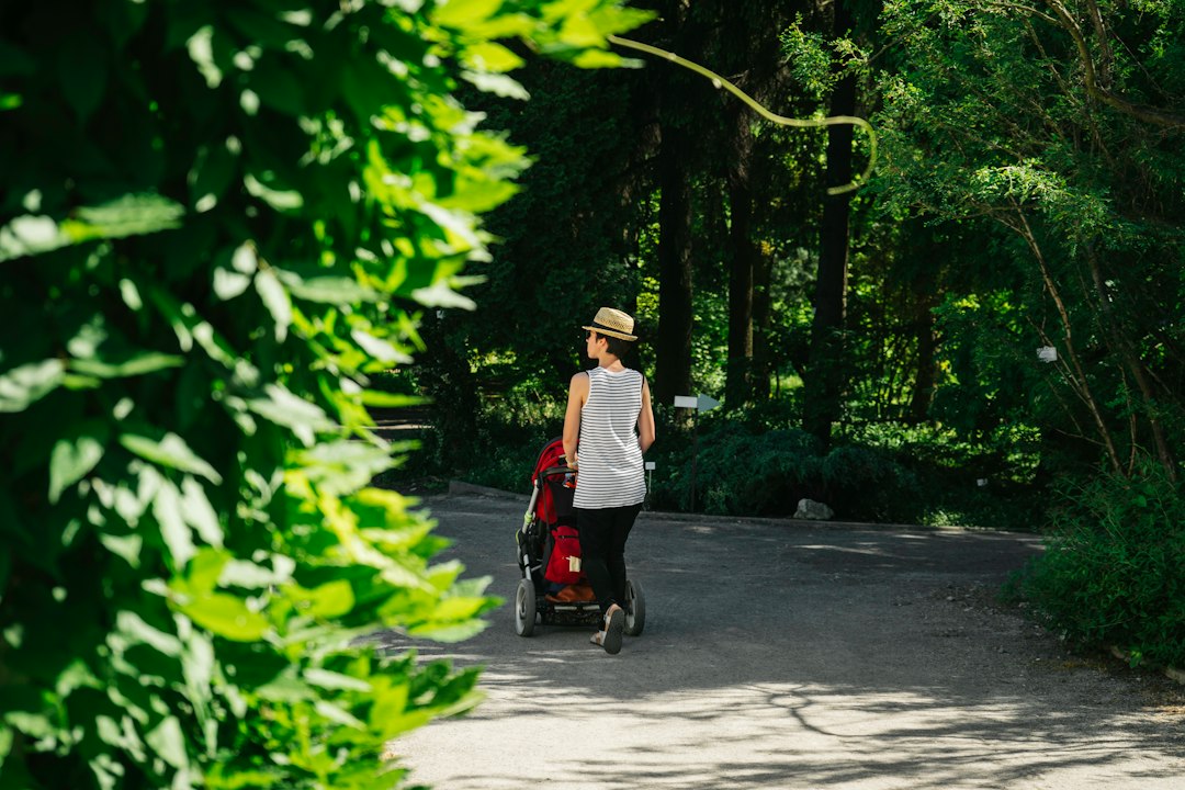 compact stroller outdoors