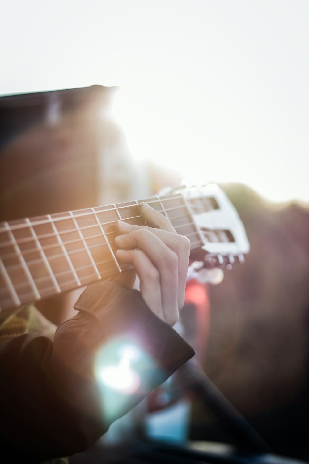 person playing guitar