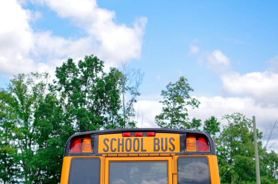 The top of an American school bus (Element5 Digital via Unsplash)