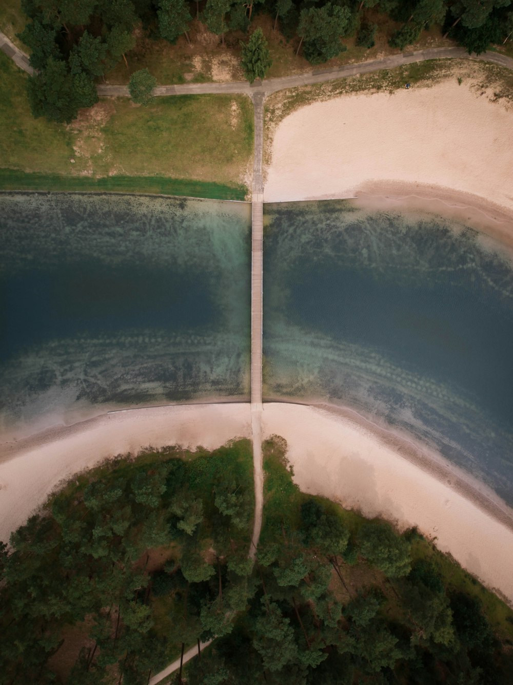 aerial view of bridge