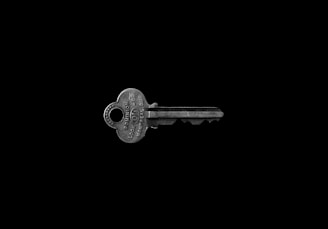 photo of key against black background