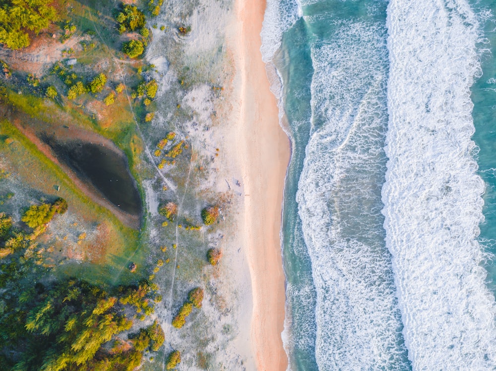 aerial photo of body of water during daytime