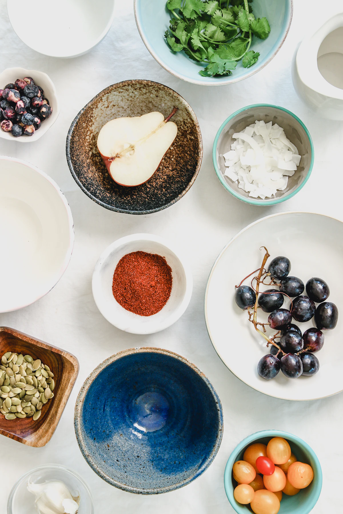 House spice blends in bowls