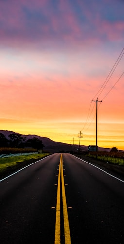 photo of road near mountain