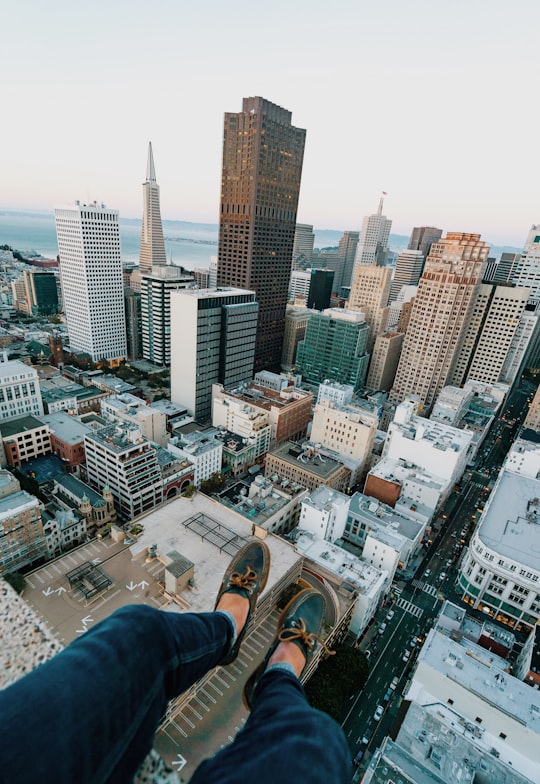 person sitting on rooftop of building in San Francisco Museum of Modern Art United States