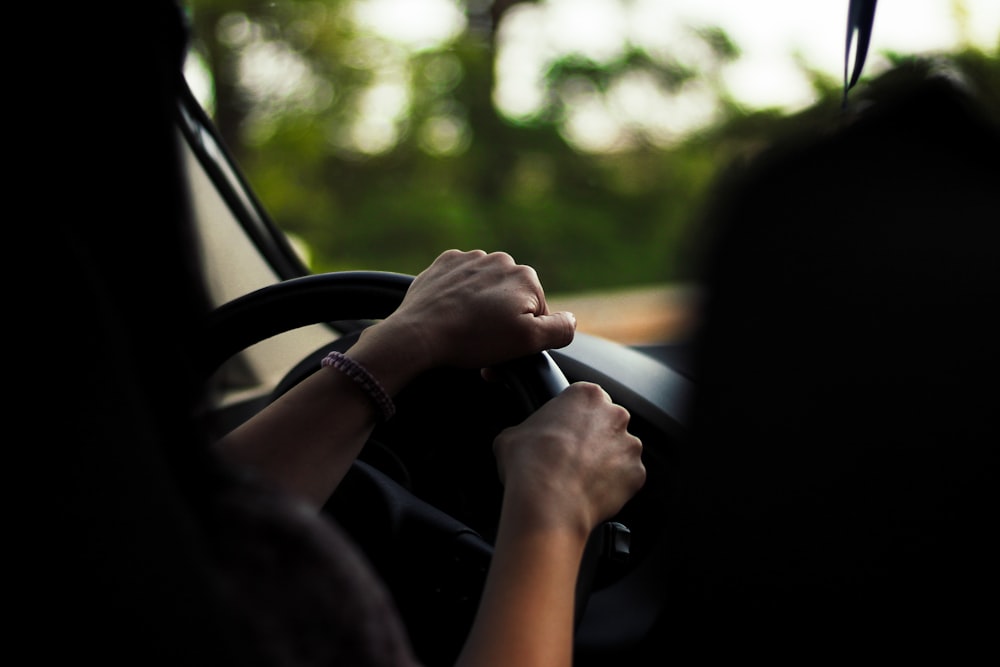 person driving during daytime