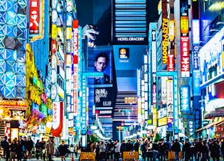 photo of people crossing road