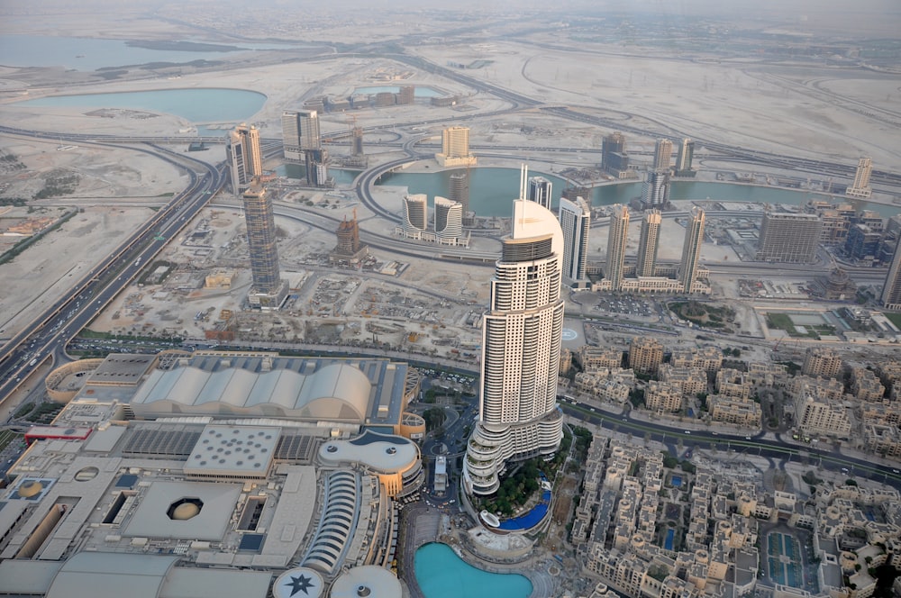 bird's eye view of white building