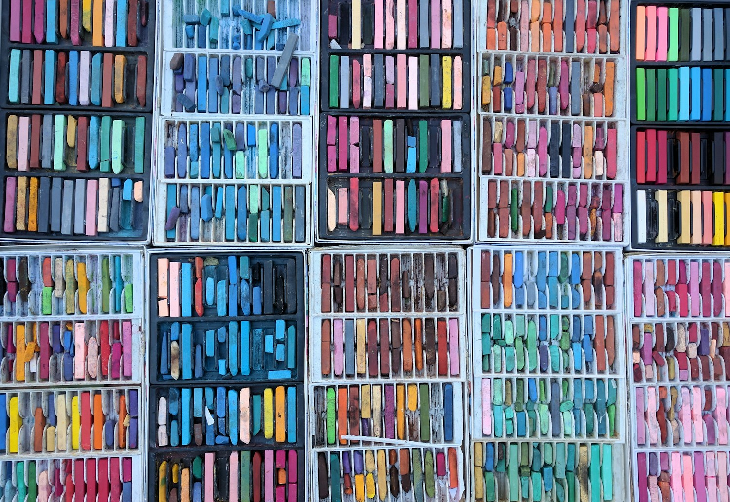 Variety of arts and crafts supplies