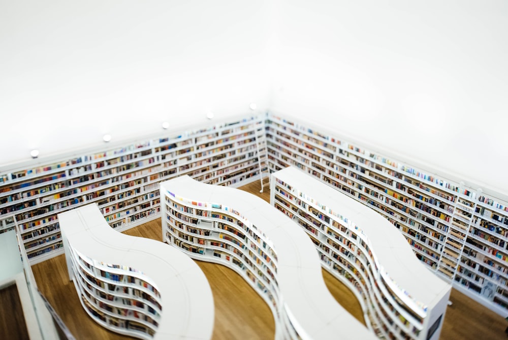 white wooden CD rack inside the room