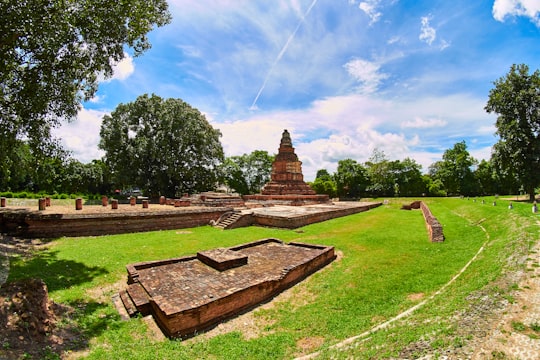 panoramic photography of brown cone shaped building surrounded by trees in Wiang Kum Kam Thailand