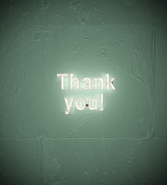 A vibrant thank you banner with a shopping theme.