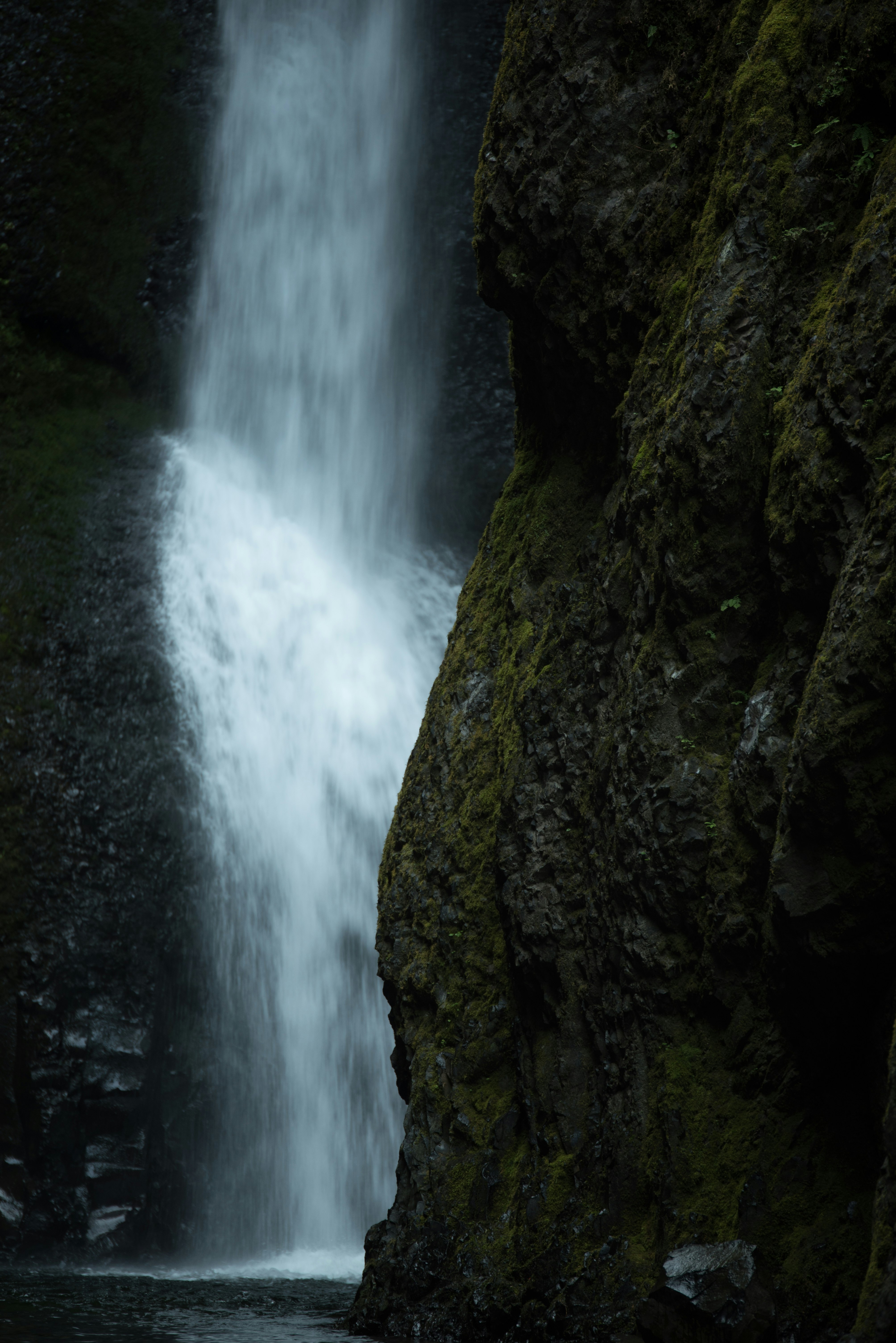 time lapse photography of flowing waterfall