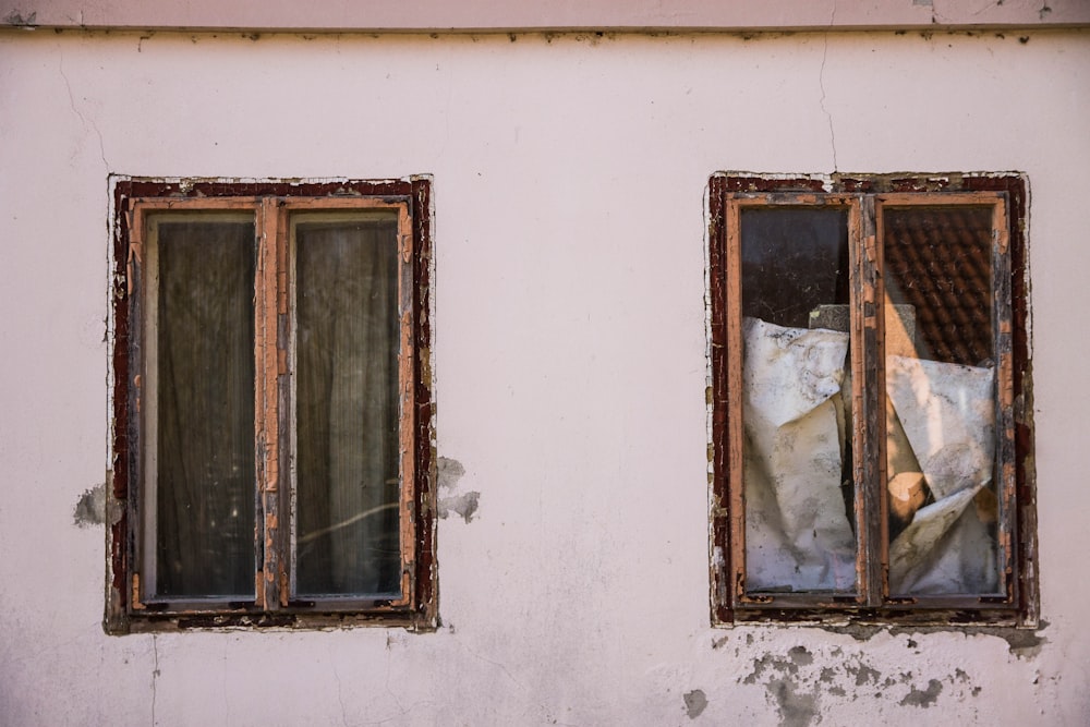 white house with two windows