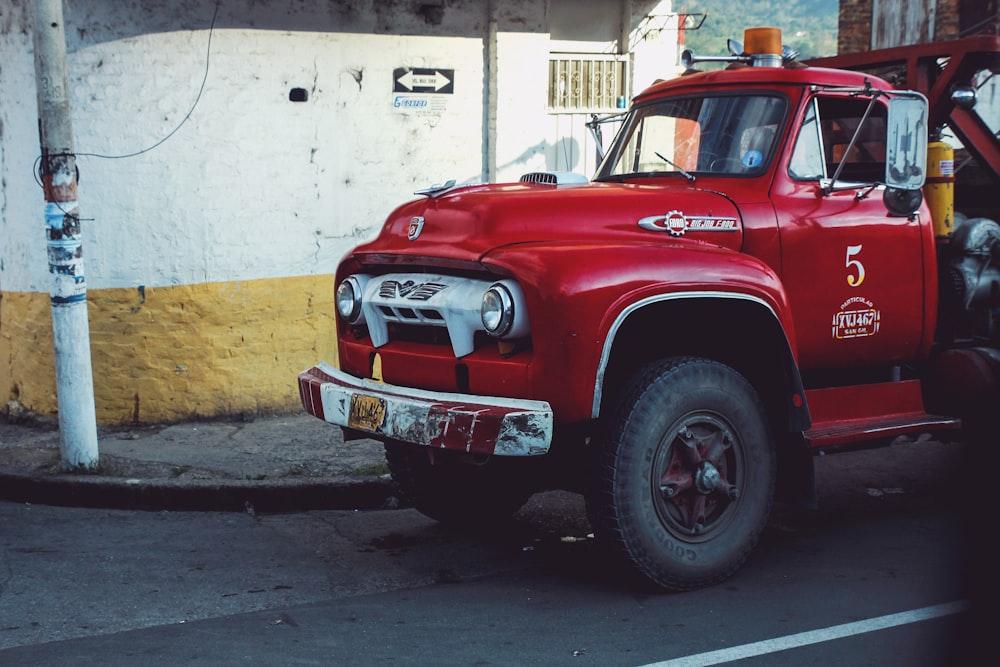 red firetruck on road during daytime