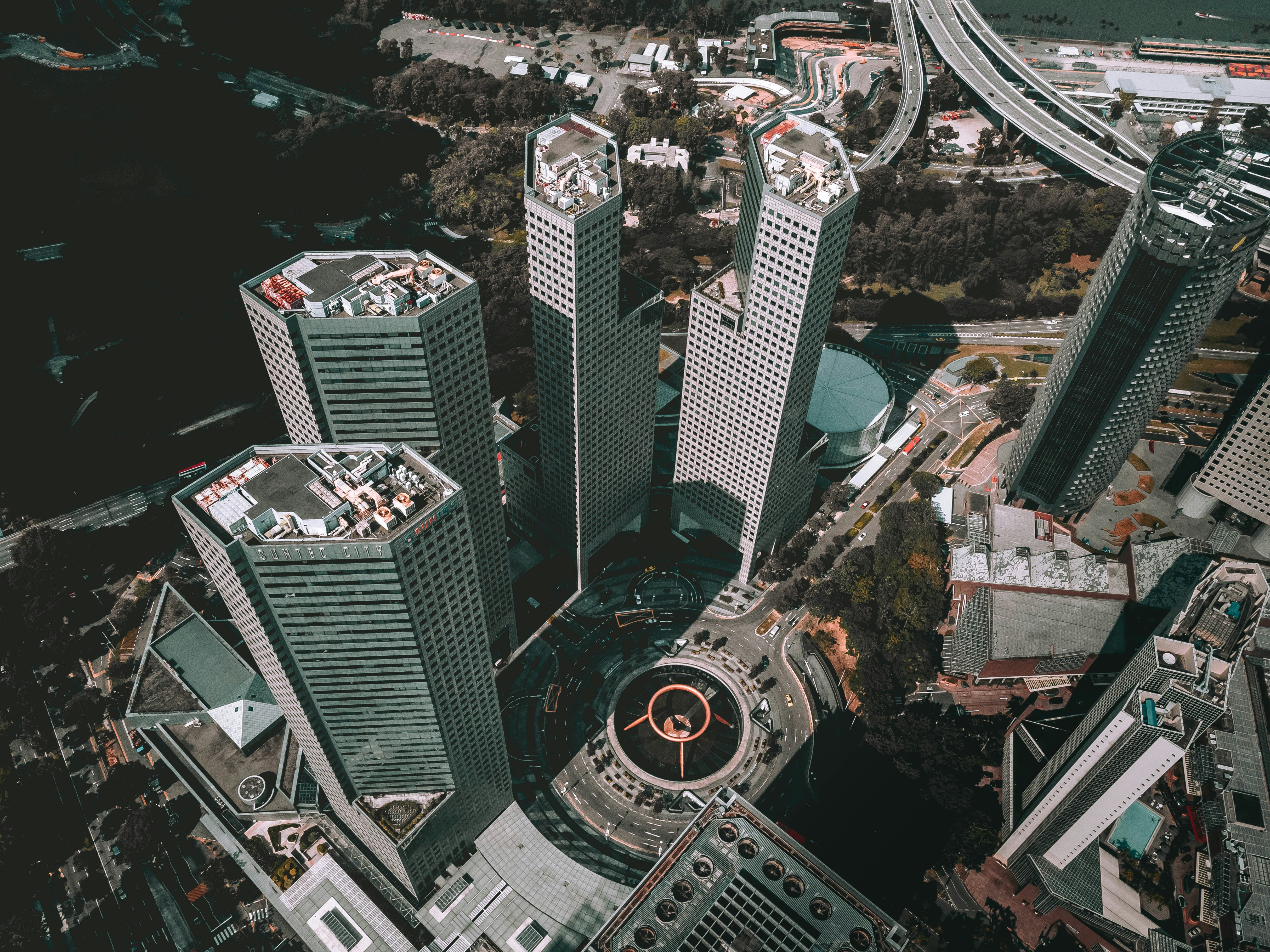 aerial view photography of city buildings