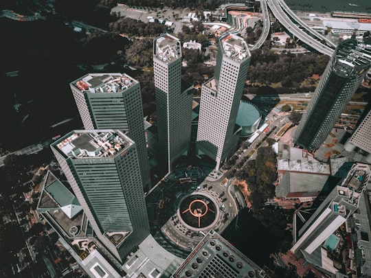 aerial view photography of city buildings in Suntec City Singapore