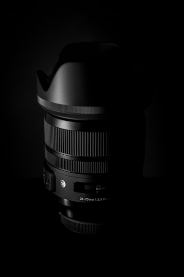 black camera lens