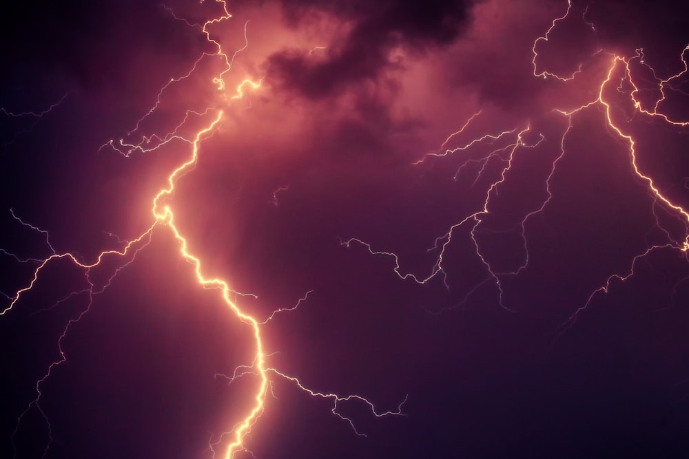 time lapse photo of lightning